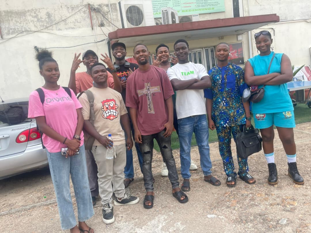 brian demoing his self balancing robot at symposim booth photo